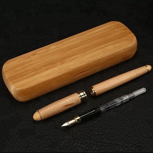 Jx-mq321 di Alta qualità personalizzati in legno intagliato penna set per il regalo logo personalizzato di lusso calligrafia penna stilografica in legno - Product Image 5