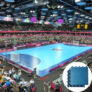 ZSFloor de enclavamiento elástico plano PP mat para Cancha de balonmano portátil suelo balonmano piso - Product Image 1