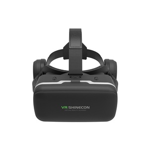 90-100องศา VR แก้ว3D HD แว่นตาที่มีชุดหูฟังการออกแบบมัลติฟังก์ชั่ Humanization ออกแบบเกม VR แว่นตาฟิลด์ของมุมมอง