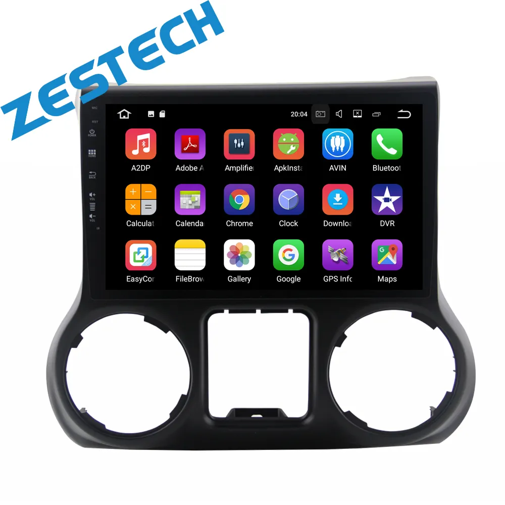 ZETSTECH एंड्रॉयड 9.0 ट्रैक्टर कोर कार रेडियो जीपीएस के लिए जीप रैंगलर 2011-2017 के साथ 2G रैम वाईफ़ाई यूएसबी आरडीएस ऑडियो