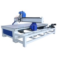 Songli 1325 3.2KW ไม้ CNC เครื่องแกะสลักกับโรตารีอุปกรณ์3D เครื่องแกะสลัก4แกนเราเตอร์cnc ราคาโรงงานที่ดีที่สุด