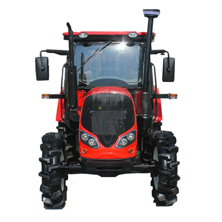 QLN 80 hp agricole pas cher 4*4 tracteurs avec chargeur et pelle rétrocaveuse