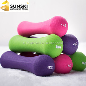Ladies vinyl and neoprene dumbbell bone - Product Image 1