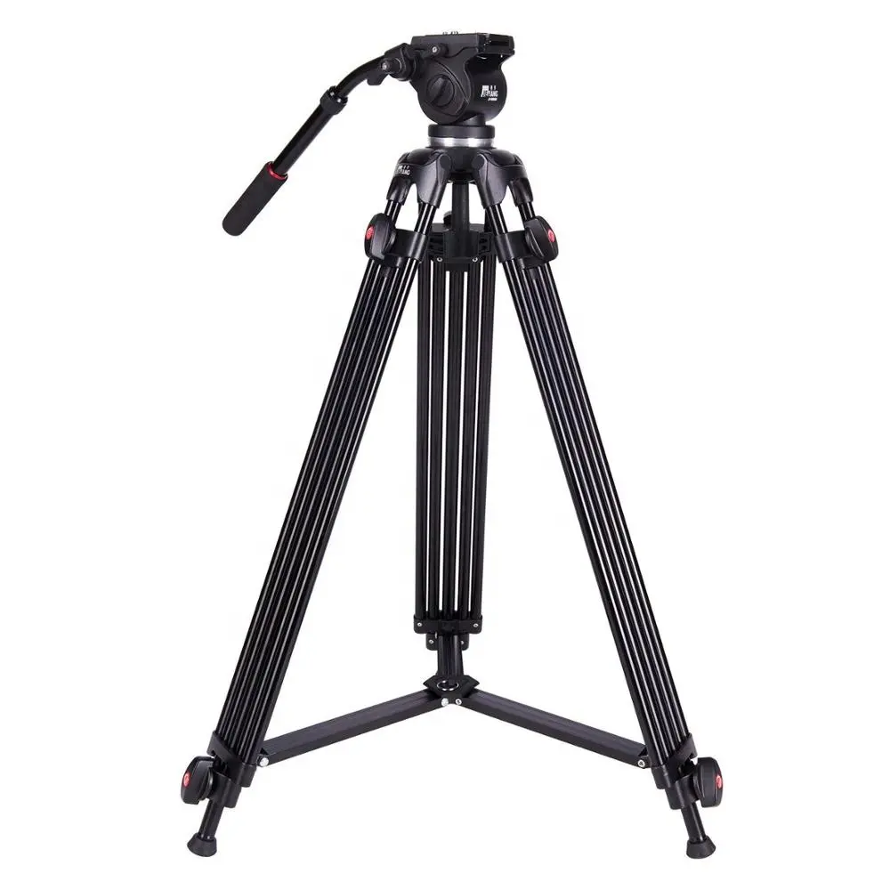 185 Cm Profesional Tugas Berat Aluminium DSLR Kamera Video Tripod Sistem Tabung Tripod dengan Cairan Drag Kepala Mid- tingkat Penyebar