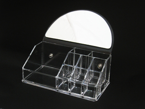 Small Transparent Square Base Acrylic Table Mirror - Product Image 5