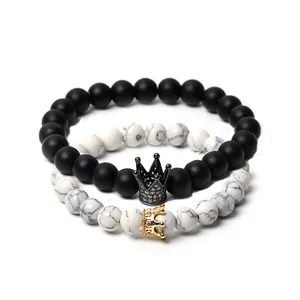 Most Popular Products 2020 Yinyang Couple <strong>White</strong> and Black Crown <strong>Bracelet</strong> - Product Image 1