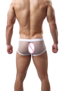 Modelli <span class=keywords><strong>Super</strong></span> <span class=keywords><strong>Sexy</strong></span> personalizzati che rendono gli occhi trasparenti uomo Boxer slip biancheria intima - Product Image 2