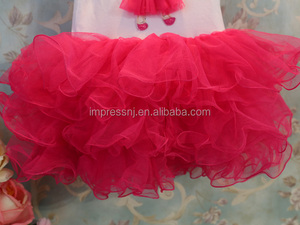 Mới Nhất Ăn Mặc Ruffle Ăn Mặc 3D Tutu Váy Thiết Kế Bán Buôn Giá Rẻ Bé Cô Gái Trẻ Em Mùa Hè Mini Ngắn Tay Áo Ren Giản Dị Màu Đỏ 500 - Product Image 6