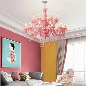 Lampadari a Sospensione Moderni di Lusso <span class=keywords><strong>Rosa</strong></span> Macaron, Luci Decorative per Soggiorno, Sala da Pranzo, Camera da Letto, Lampadari a LED in Cristallo - Product Image 6
