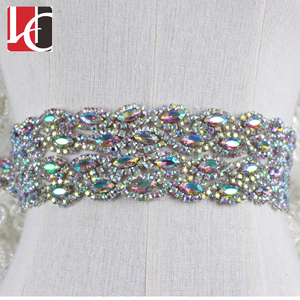 Cinturón de diamantes de imitación de plata AB bilateral de fábrica de HC-5988 Hechun <span class=keywords><strong>para</strong></span> vestidos - Product Image 4