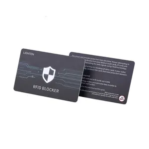 Yüksek güvenlik kararlı anti-şok PVC banka engelleyici/kredi kartı koruyucu/RFID engelleme kartları