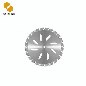 Diamond Disc Cutting blade with perforated body for granite and marble