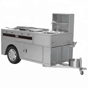 Multipurpose snack cart stainless steel mobile catering cart mobile food station