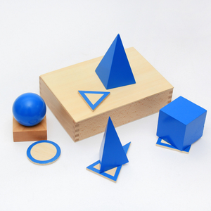 Forme Geometriche Solidi Montessori Di Legno Matematica Giocattolo di Apprendimento e di Educazione Cognitiva - Product Image 6