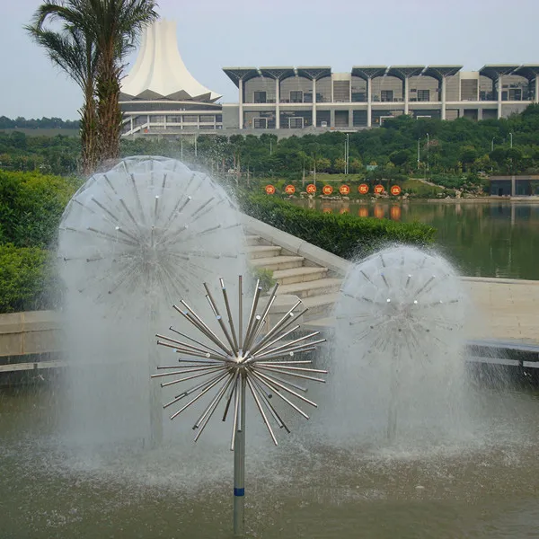 Hot Sale Ball Dandelion Nozzle Indoor Rolling Ball Water Fountain With Led Lights