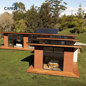 Maisons écologiques en acier, structure moderne, construction rapide, maison modulaire préfabriquée