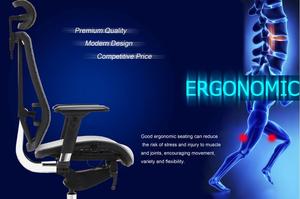 BIFMA China Modern Executive Ergonomic Mesh Office <strong>Chair</strong> <strong>Swivel</strong> With Adjustable Headrest for Home Office Made PU Material - Product Image 5