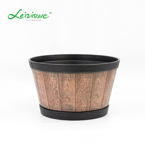 15 "Stout Barrel Planter <span class=keywords><strong>Pot</strong></span> de <span class=keywords><strong>fleur</strong></span> en <span class=keywords><strong>bois</strong></span> Pots de fleurs peints en plastique en gros - Product Image 6