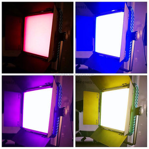 Panneau de lumière à intensité variable Yidoblo A-1200C 100w, 2800K à <span class=keywords><strong>9990K</strong></span>, équipement de tournage de film film vidéo bleu led lumière douce - Product Image 4