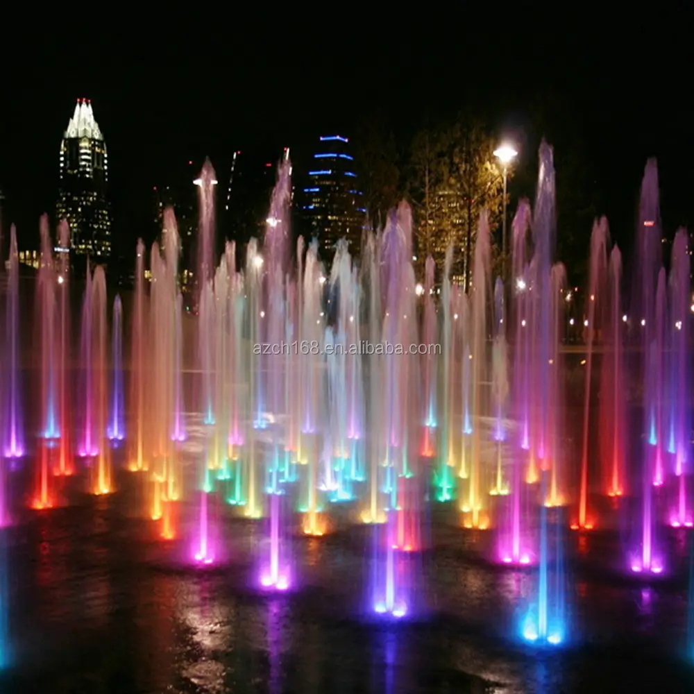 Lustige Wasser fontänen im Freien, LED-Brunnen für Dekoration