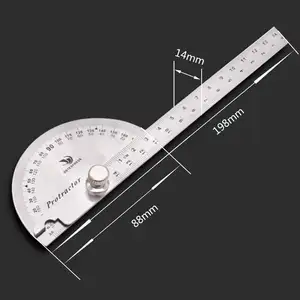 14.5cm 180 derece ayarlanabilir iletki paslanmaz açı bulucu usta açı cetvel