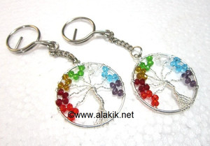 พวงกุญแจหินฮวงจุ้ยต้นไม้แห่งชีวิตทำด้วยมือ - Product Image 6