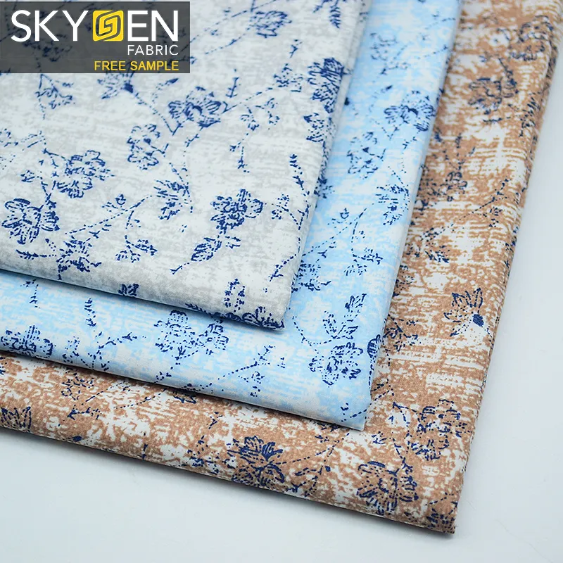 Skygen Guangzhou camicie abbigliamento 60x60 thailandia tessuto 100% cotone rotolo di tessuto tessile