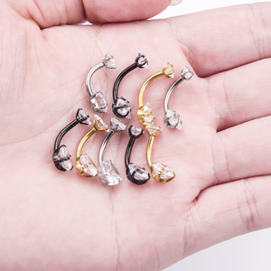 Khuyên Rốn Pha Lê Zircon Khối Lập Phương Hình Ngôi Sao Hình Vuông Thời Trang Khuyên Hải Quân Trang Sức Xỏ Khuyên Cơ Thể Cho Nữ - Product Image 5
