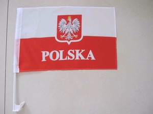 Bandera de coche con impresión personalizada, poste de plástico - Product Image 2