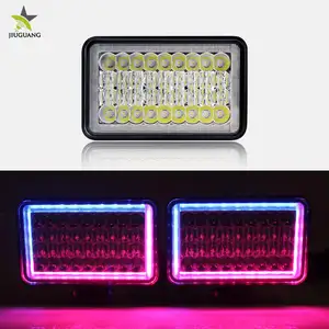 Faro LED Quadrato RGB 4x6 <span class=keywords><strong>per</strong></span> Camion, Faro Sigillato <span class=keywords><strong>per</strong></span> Trattore e Pickup, Luce di Parcheggio DRL - Product Image 1