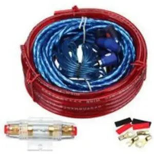 1500W Car Audio Wire Wiring Amplifier Subwoofer Speaker Installation Kit 8GA Power Cable 60 AMP Fuse Holder