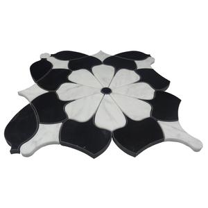 Chorro de baño mosaico azulejos diseño con flor - Product Image 5