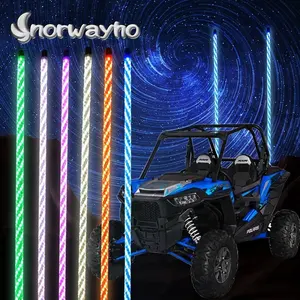 Partai Besar 3/4/5/6FT Warna RGB LED Menyala Buggy Whip Bendera Di Kapal