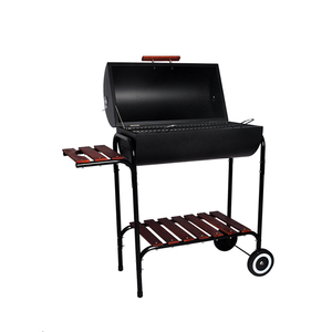 SERJ <strong>Barrel</strong>&amp;Square Charcoal <strong>Barrel</strong> <strong>BBQ</strong> Grill Rack Outdoor Germany Barbecue Grill Metal With Wheels - Product Image 2
