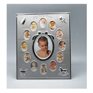 Lega di alluminio del Metallo Photo Frame Del Bambino 12 Mesi Photo Frame Fabbrica