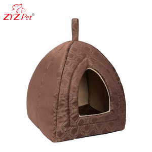 ZYZ PET 2-in-1 folding comfortable folding so pets bed cave triangle PET bed - Product Image 1