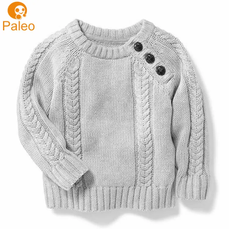 Fabrikant Custom Kids Kleding Gray Hand Made Vest Wollen Truien Voor Kinderen