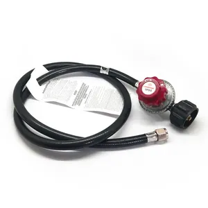 Régulateur de <span class=keywords><strong>gaz</strong></span> <span class=keywords><strong>propane</strong></span> certifié LONGTIME réglable de 0 à 10 PSI avec tuyau de 4 pieds - Product Image 1