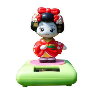 ที่กำหนดเองพลาสติกพลังงานแสงอาทิตย์ฤดูใบไม้ผลิความงามเต้นรำ Flip Flap Bobble Head Toy รถเครื่องประดับของเล่นคลาสสิก - Product Image 2