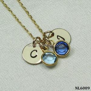 Con monograma carta collares <span class=keywords><strong>18</strong></span> <span class=keywords><strong>oro</strong></span> Color personalizado alfabeto inicial collar 12 <span class=keywords><strong>DE</strong></span> Collar para regalo <span class=keywords><strong>de</strong></span> cumpleaños - Product Image 4