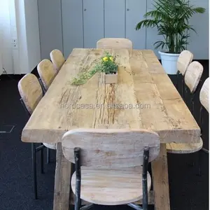 Tabelas de madeira mesa de jantar reclamada