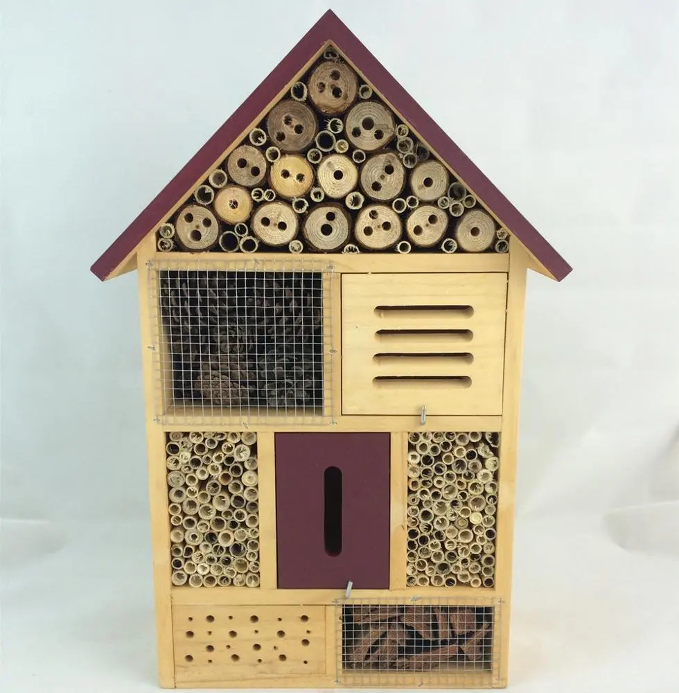 자연적인 나무로 되는 곤충 호텔 꿀벌 벌레 집/호텔