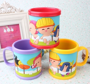 Usine auditée personnalisée 2024 Cartoon Kids Soft PVC 3D Plastic Colors ABS Mugs Cup - Product Image 3