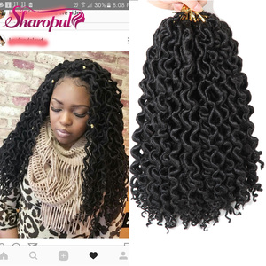 African Jumbo Trenzado Trenza Onda Faux Locs Sintético Micro Kinky Twist Hair Protein Fibra Teñida-Micro Kinky Twist Hair - Product Image 1