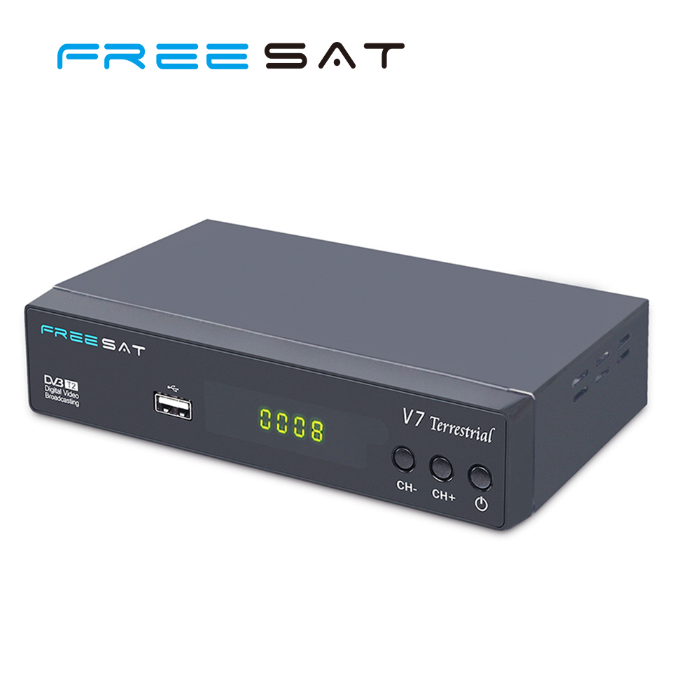 Myanmar Freesat V7 Rerrestrial Satellite Récepteur DVB-T2 Set Top Box Support USB WiFi Dongle
