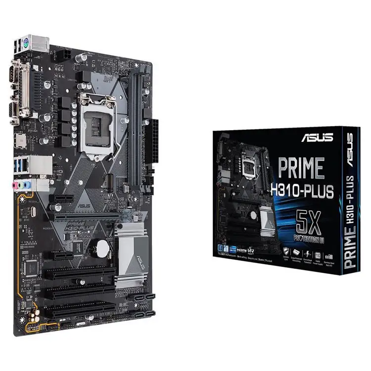 ASUS PRIME H310-PLUS verwendetes Motherboard mit Intel LGA1151 für Core i7/i5/i3/Pentium/Celeron-Prozessoren der 8. Generation