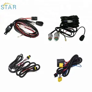 manufacturer custom Universal automotive Fog Light Wire Harness Kit Bar with Fuse and Relay Switch wire harness