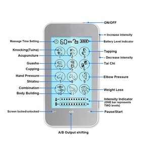 Máquina masajeadora tens ems, dispositivo masajeador con pantalla táctil tens, 12 modos, estilo móvil - Product Image 4