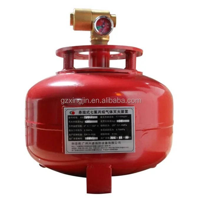 Sistema de control de incendios automático, sistema de control de incendios de 8L/10L/16L/20L/30L FM200 con sensor térmico