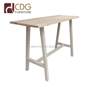 Vendimia acabado acero con madera maciza discoteca uso Mesa muebles mesa de <span class=keywords><strong>Bar</strong></span> productos - Product Image 1